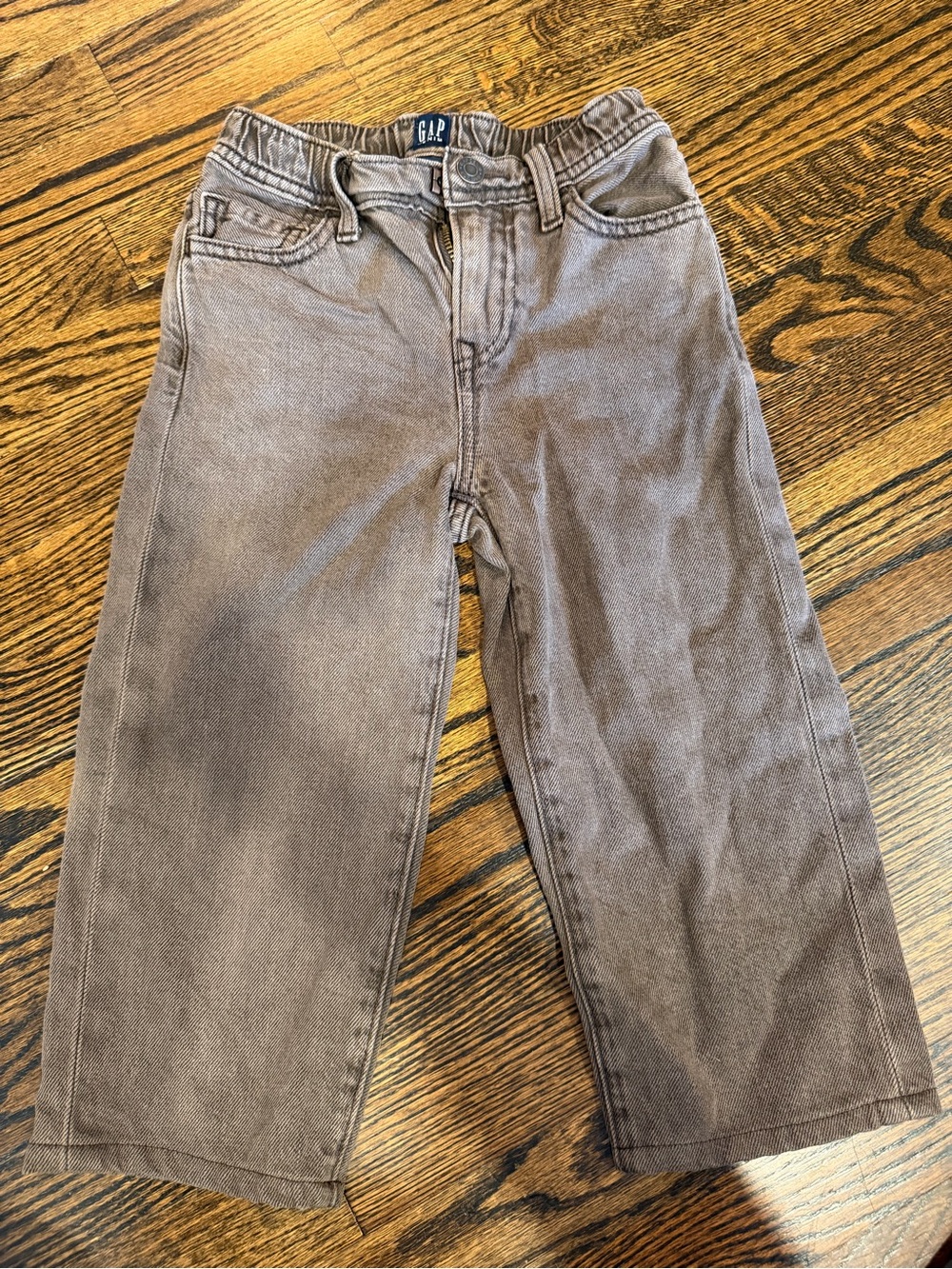 GAP Kids Brown Straight-Leg Denim Pants Size S